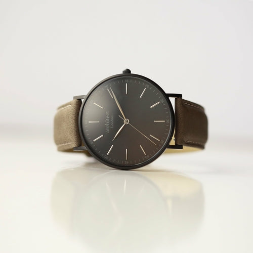 Modern Font Engraving - Men's  Grey Strap watch