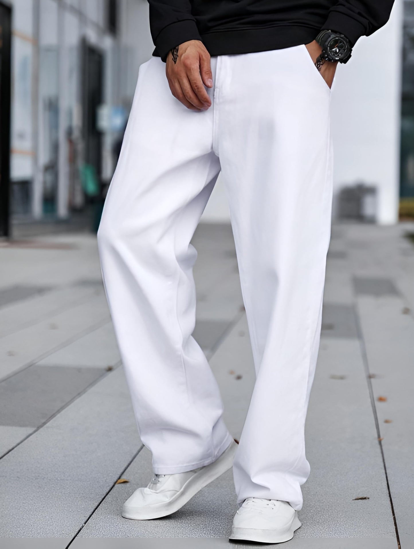 Ben Martin Men Jeans || Baggy Fit Jean's for Man || Loose Fit High Rise Denim || Stretchable Casual Wear Jean,s || Dance Rap Rapping Style Pant for Men || Denim Cotton Jeans (0)